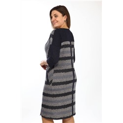 Lady Style Classic 1442 синий_с_серым, Платье