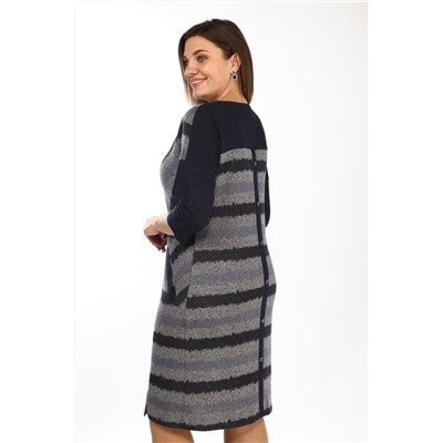 Lady Style Classic 1442 синий_с_серым, Платье