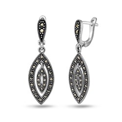 Серьги, марказит, SL-AGA981