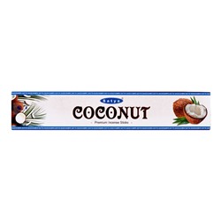 COCONUT Premium Incense Sticks, Satya (КОКОС премиальные благовония, Сатья), 15 г.
