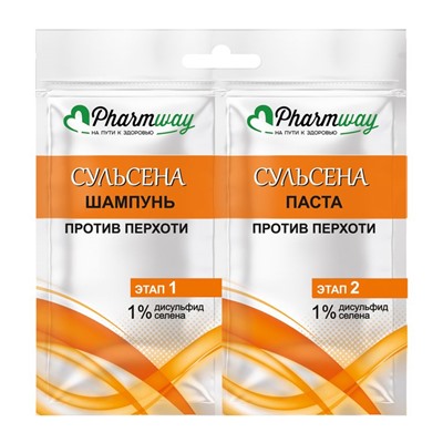 Шампунь против перхоти 1%+ Паста против перхоти 1%, саше