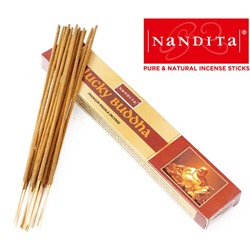 LUCKY BUDDHA Premium Masala Incense, Nandita (СЧАСТЛИВЫЙ БУДДА премиум благовония палочки, Нандита), 15 г.