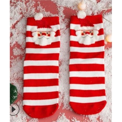 Носки НГ р.35-40 "Red christmas" Дедушка