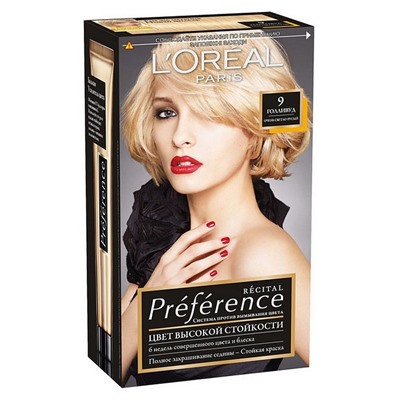 Краска д/волос PREFERENCE  9  Голивуд (Y)  очень св.-русый АКЦИЯ! СКИДКА 20%