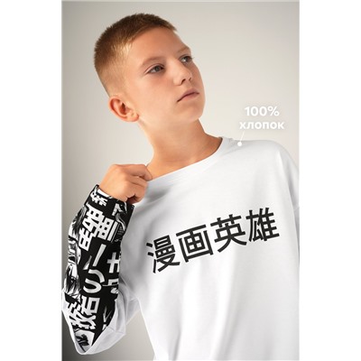 Детский лонгслив с двойным рукавом Happyfox