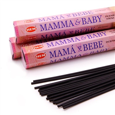Hem Incense Sticks MAMMA & BABY (Благовония МАМА и МАЛЫШ, Хем), уп. 20 палочек.