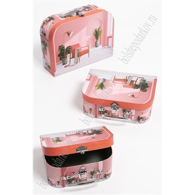 Коробки подарочные чемоданчик 3 в 1 с рисунком, 30*21*9,6 см (SF-5646Е)
