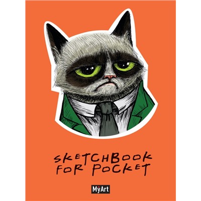 MyArt. Sketchbook for Pocket. Грустный котик