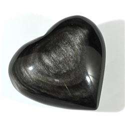 Сердце из обсидиана радужного 70*64*39мм, 189г