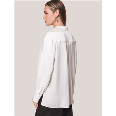 Блузка из сатина с эластаном