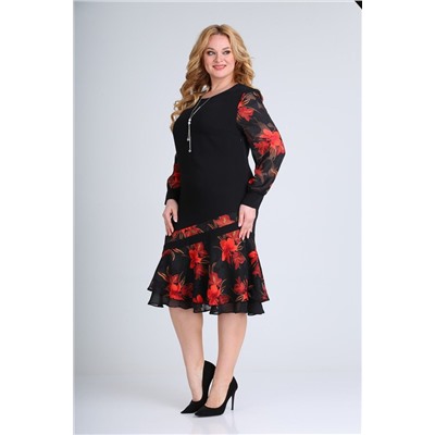 Moda Versal П2211 черный_красный, Платье