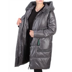 21-985 DARK GRAY Пальто зимнее женское AIKESDFRS (200 гр. холлофайбера) размеры 48-50-52-54-56-58