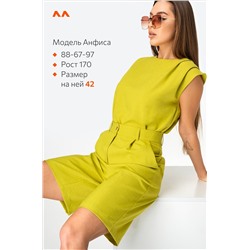 Женский льняной костюм с шортами Happyfox