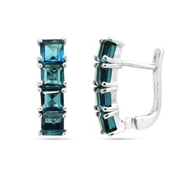 Серьги из серебра лондон топаз кварц, София