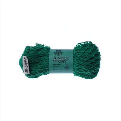 STRING BAG, Jungle Story (ЗЕЛЁНАЯ авоська с удлинённой ручкой на плечо), 1 шт.