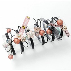 SALE! Набор резинок для волос в баночке 6 шт. Цвет Бронза.