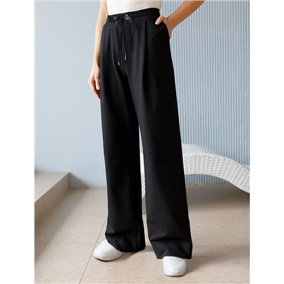 Свободные брюки из тонкого премиального футера с эластаном