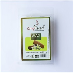 Wax Melts SANDALWOOD VANILLA, AmpLiscent (Аромавоск для аромалампы САНДАЛ ВАНИЛЬ), уп. 78 г. (6 кубиков)