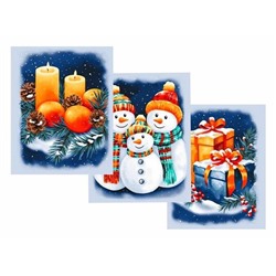 К-т полотенец "Мандариновый аромат" 50*60 см. - 3 шт. вафля хлопок 100%