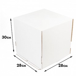 Коробка для торта 28*28*30 см, без окна (самолет)