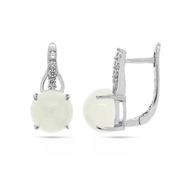 Серьги из серебра халцедон, МЦВ157