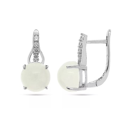 Серьги из серебра халцедон, МЦВ157