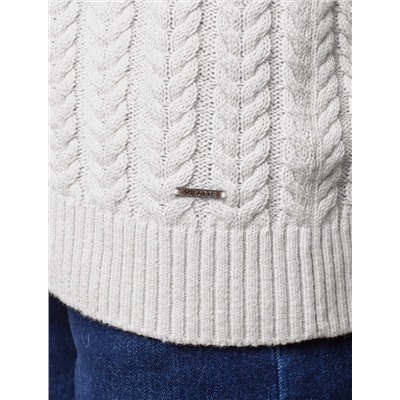 Джемпер фактурной вязки из хлопка с кашемиром
