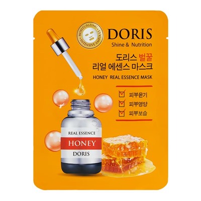 DORIS Маска тканевая д/лица с медом  Honey Real Essence Mask 25мл
