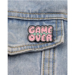 Металлический значок "Game over" 3*1,9 см