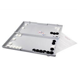 Настольная игра 3 в 1 «Шашки-Шахматы-Нарды» большие (серые)