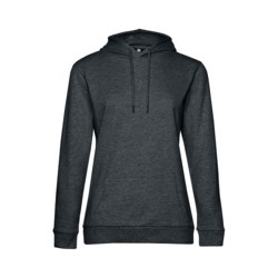Толстовка с капюшоном женская Hoodie, серый меланж (антрацит)