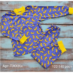 Пижама с кокеткой. Ткань - Кулирная гладь (100% хлопок).