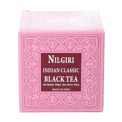 NILGIRI Indian Classic BLACK TEA, Bharat Bazaar (НИЛГИРИ Индиан Классик ЧЕРНЫЙ ЧАЙ, Бхарат Базар), 100 г.