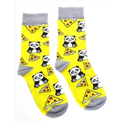 Носки р.35-40 "Wow" Панда vs Пицца