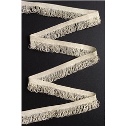 Тесьма отделочная 2 см*5 ярд "Бахрома" (SF-2462) бежевый/золото