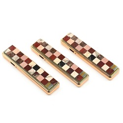 Сувенирная электронная зажигалка USB с мозаикой из яшмы.