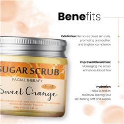 SWEET ORANGE Sugar Scrub, Luster (СЛАДКИЙ АПЕЛЬСИН сахарный скраб для лица, Ластер), 200 г.
