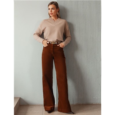 Брюки из эластичного микро-вельвета