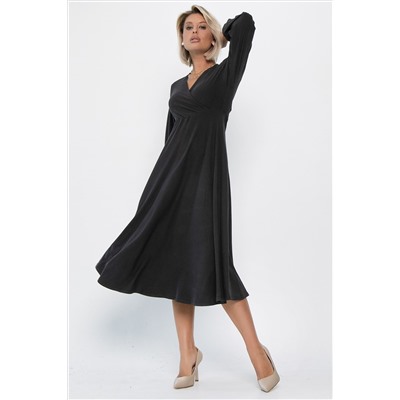 Платье трикотажное Эхо лета (черное) П14366-1М