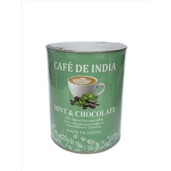 Cafe De India MINT & CHOCOLATE, Bharat Bazaar (100% Натуральный растворимый кофе СО ВКУСОМ МЯТЫ И ШОКОЛАДА, Бхарат Базаар), 100 г.