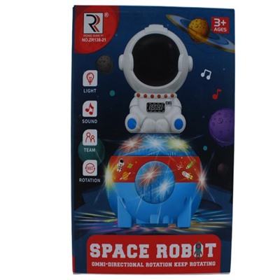 Робот Интерактивный (двигается, светится,танцует) (на батар.) 21*14см / коробка  ZR138-21