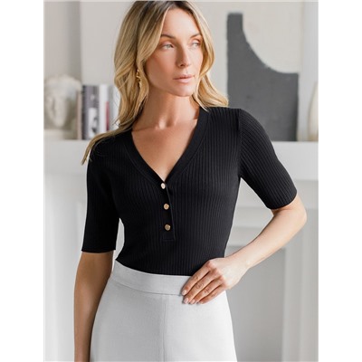 Джемпер тонкой вязки из вискозы с нейлоном