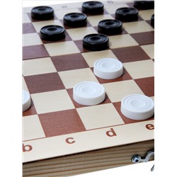 Игра настольная «Шашки» (пластиковые фишки в деревянной упаковке)