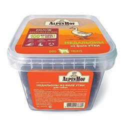 AlpenHof. Медальоны из филе утки для мелких собак и щенков, 450г АГ