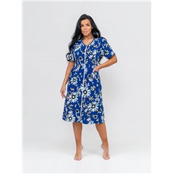 Халат женский Текс-Плюс, цвет синий голубой черный белый