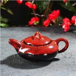 Набор для чайной церемонии керамический «Лунное озеро», 7 предметов: 6 пиал 50 мл, чайник 150 мл, цвет красный