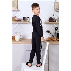 ПДМ-022 Милк-3 Small черн Пижама для мальчиков (104-134)