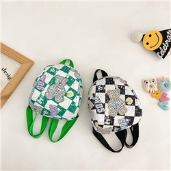 9761-1 бел/черн Рюкзак для девочек (21х18х6)