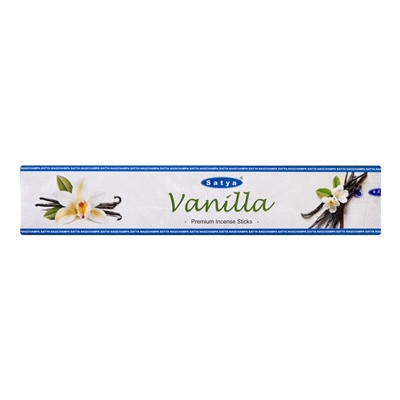 VANILLA PREMIUM Incense Sticks, Satya (ВАНИЛЬ ПРЕМИАЛЬНЫЕ благовония, Сатья), 15 г.