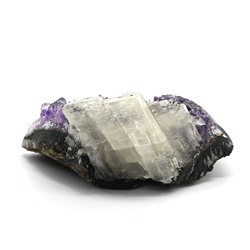 Друза Аметист Бразильский с кальцитом 111*69*51мм, 383г